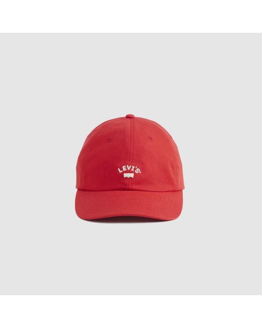 Levi's Red Lazy Girl Logo Cap