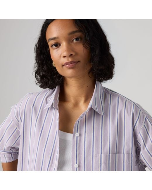 Levi's Purple Harlie Boyfriend Shirt