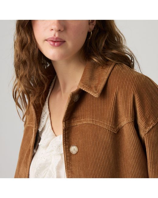 Levi's Corduroy Demi Shacket in het Brown