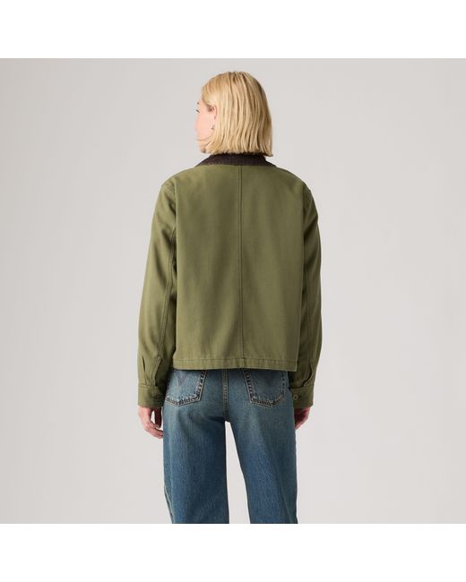 Bree Cropped Chore Jacket Levi's de color Green