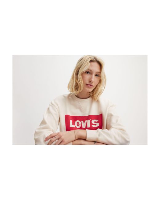 Levi's Sweatshirt Met Ronde Hals En Kenmerkende Graphic in het Black