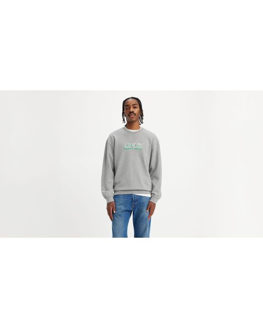 Levi's Black Relaxed Fit Graphic Crewneck Sweatshirt for men