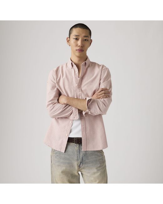 Levi's Pink Authentic Button Down Shirt for men