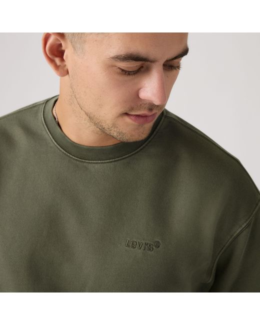 Levi's Green Authentic Crewneck Sweatshirt for men