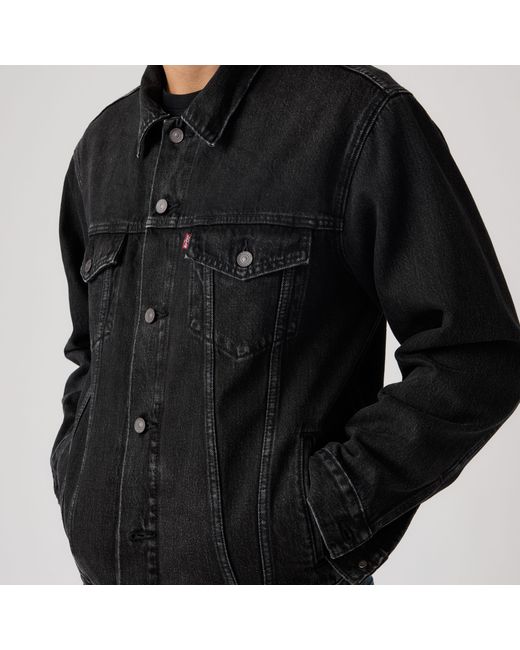 Levi's Black Relaxed Type Iii Trucker Jacket for men
