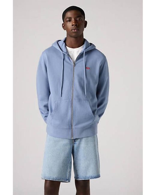 Levi's Blue New Original Zip Up Hoodie for men