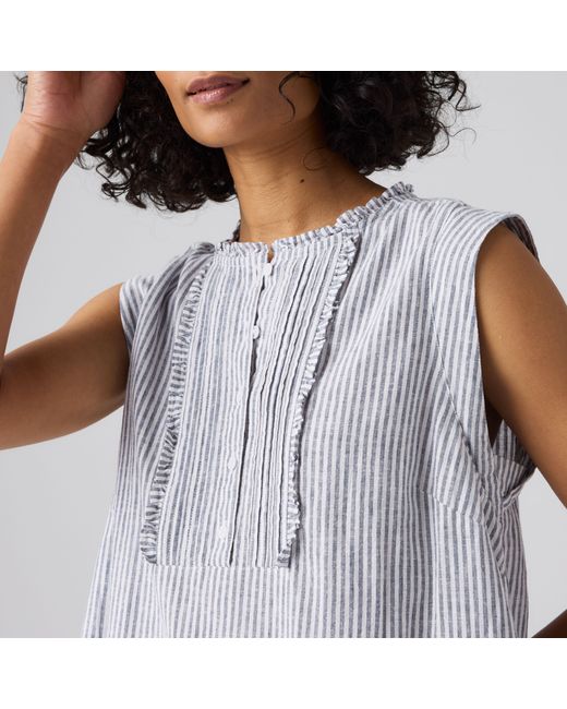 Levi's Blue Solara Sleeveless Linen Mini Dress