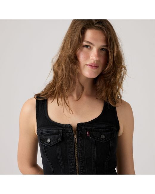 Levi's Black Vintage Zip Vest