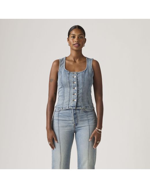 Levi's Sculpted Top in het Blue