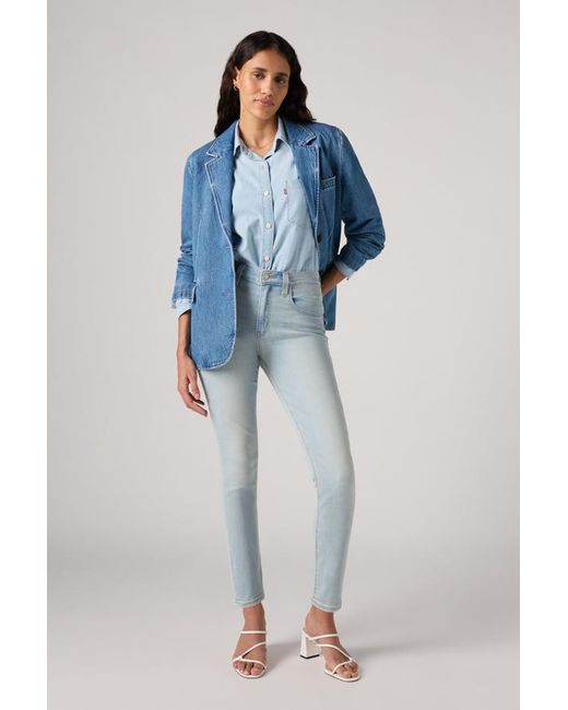 Levi's Blue 721 High Rise Skinny Lightweight Jeans