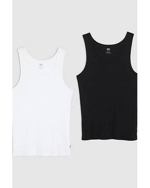 Levi's Black Pride Rib Tank 2 Pack for men