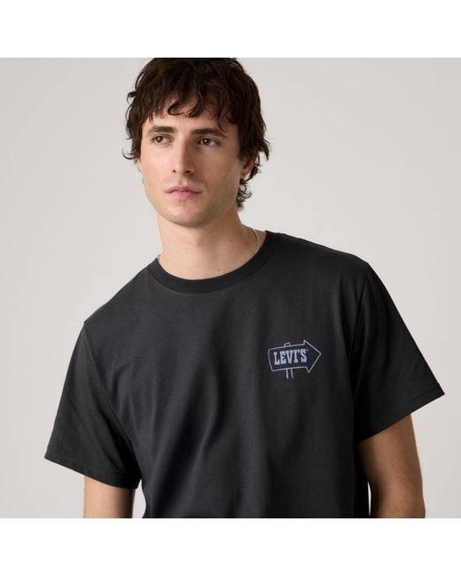 Levi's Black Relaxed Fit Graphic Tee for men