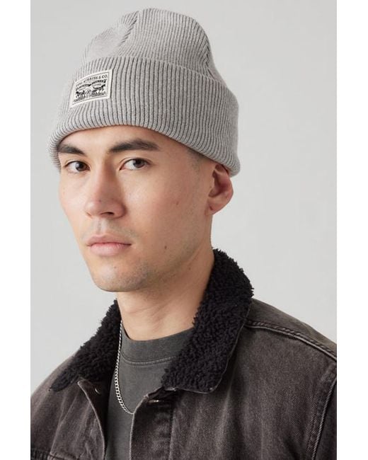 Levi's Gray Backpatch Beanie
