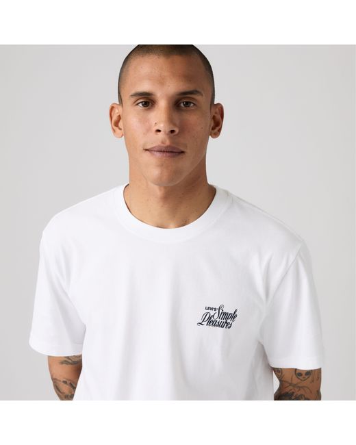 Levi's White Relaxed Fit Graphic Tee for men