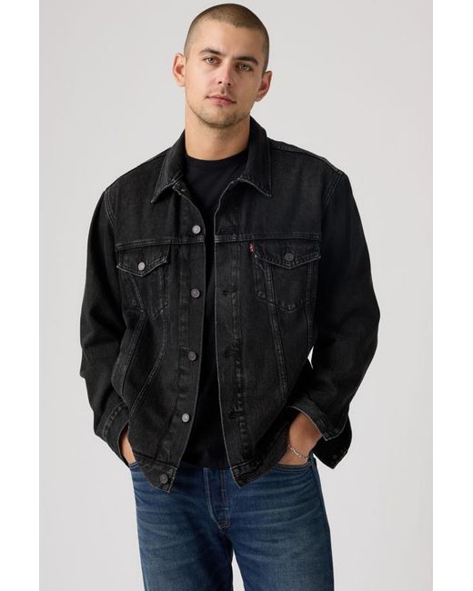 Levi's Relaxed Type Iii Trucker Jacket in het Black voor heren