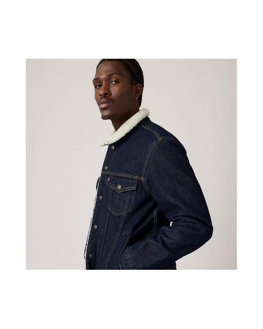 Giacca Sherpa Trucker Type Iii di Levi's in Blue da Uomo