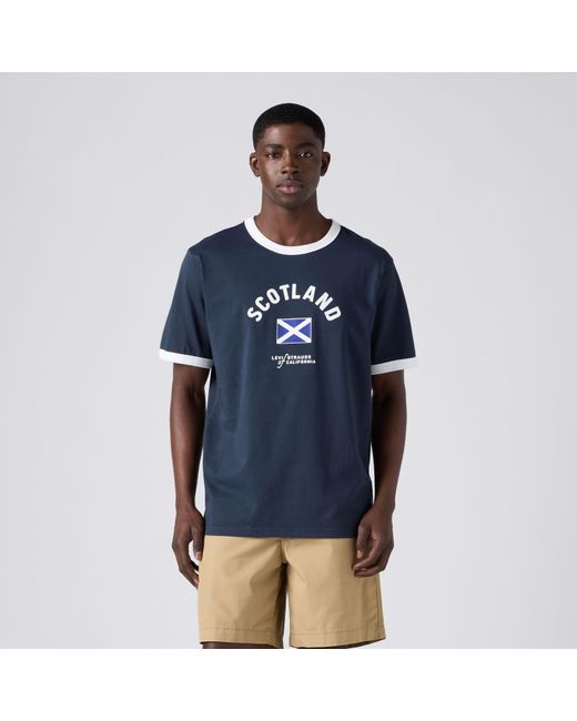 Camiseta Ringer De Escocia Levi's de hombre de color Blue