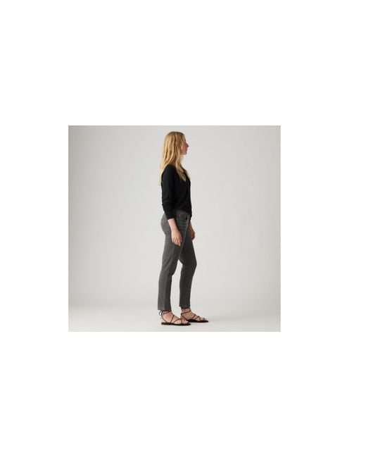 Levi's Black Mid Rise Boyfriend Jeans