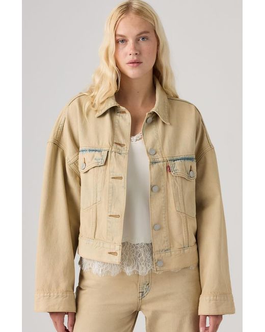 Levi's Natural Loose Crop Trucker Jacket