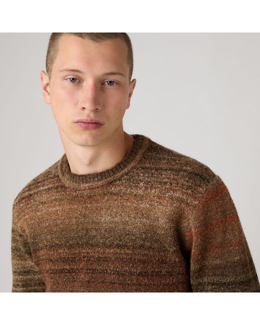 Levi's Brown Presidio Crewneck Sweater for men