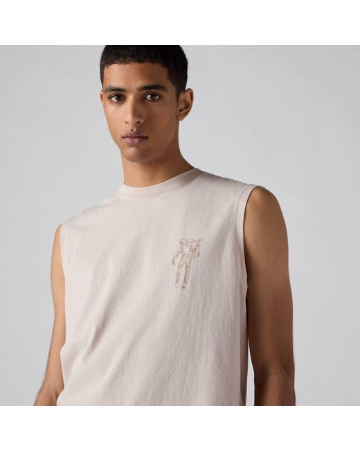 Levi's Brown Graphic Muscle Tank for men
