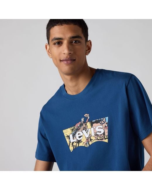 Levi's Blue Relaxed Fit Graphic Tee for men