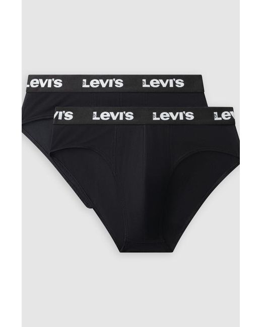Levi's Repeat Logo Brief 2 Pack in Black für Herren