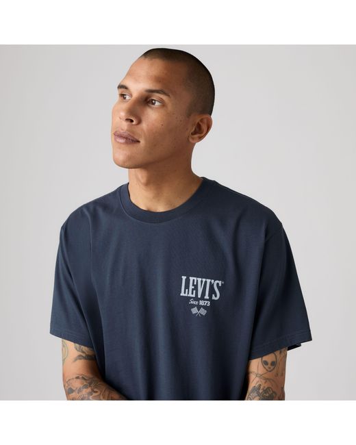 Levi's Blue Relaxed Fit Graphic Tee for men
