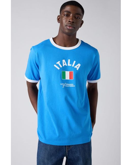 T Shirt Ringer Italia Levi's pour homme en coloris Blue