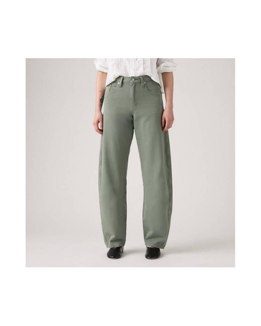 Jeans Baggy Barrel Modello Dad di Levi's in Green