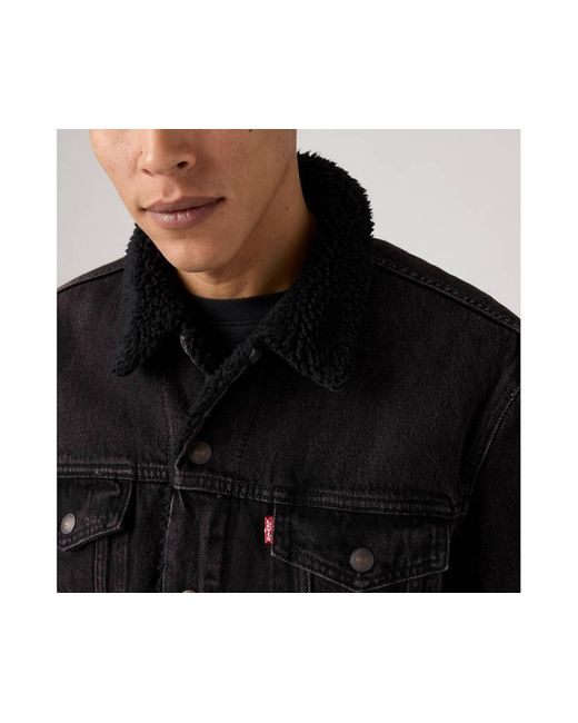 Trucker Jacket Type Iii Sherpa Levi's de hombre de color Black