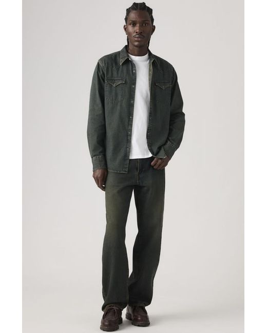 Levi's Black 568 Loose Straight Jeans for men