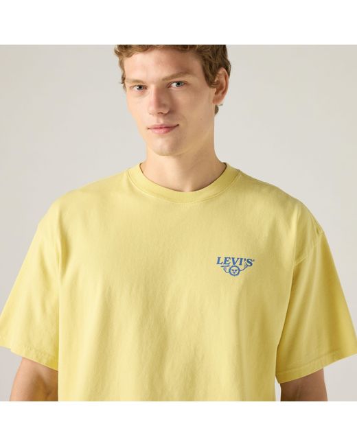 Levi's Yellow Graphic Boxy Tee for men