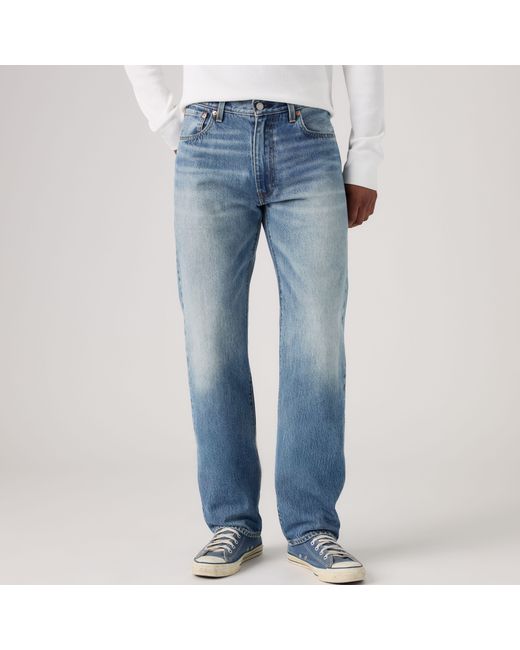 Levi's Blue 555 Relaxed Straight Jeans for men