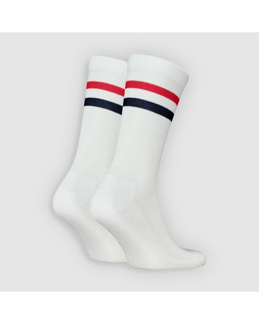Levi's Gray Regular Cut Sport Stripe Socks 2 Pack for men