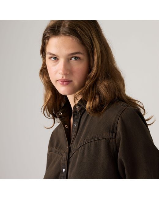 Levi's Logan Lightweight Shacket in het Black