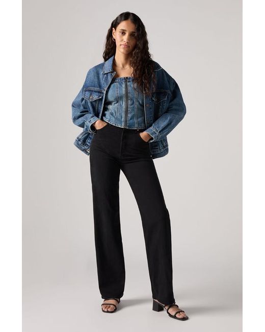 Levi's Black Ribcage Full Length Jeans