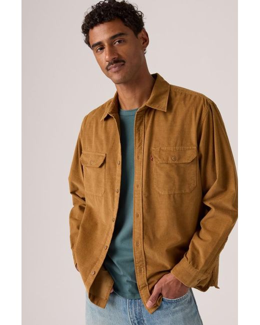 Levi's Brown Jackson Corduroy Worker Overshirt for men