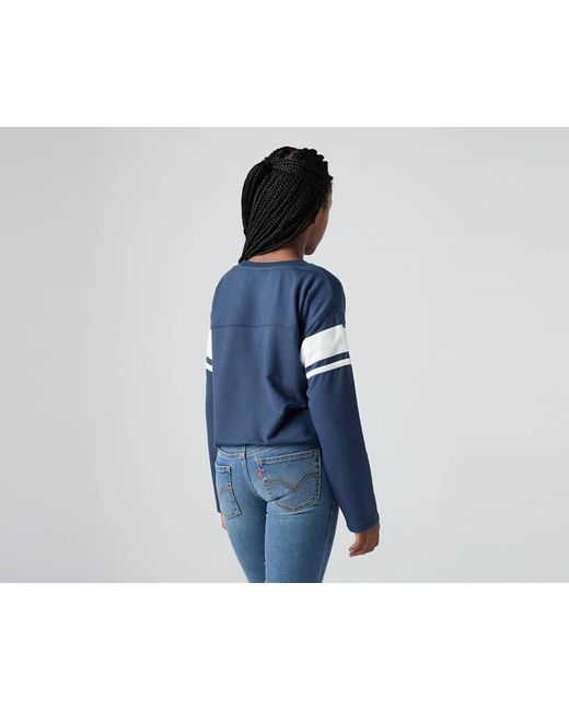 T Shirt Universitaria A Maniche Lunghe Per Adolescenti di Levi's in Blue