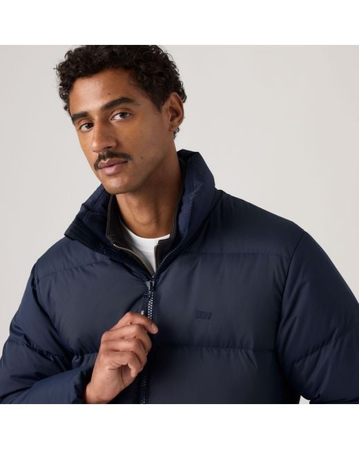 Levi's Blue Rockwell Hooded Puffer for men