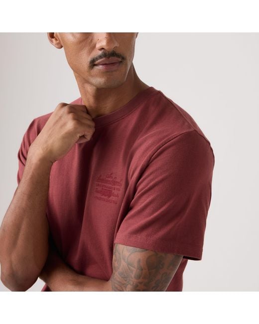 Levi's Red Relaxed Fit Graphic Tee for men