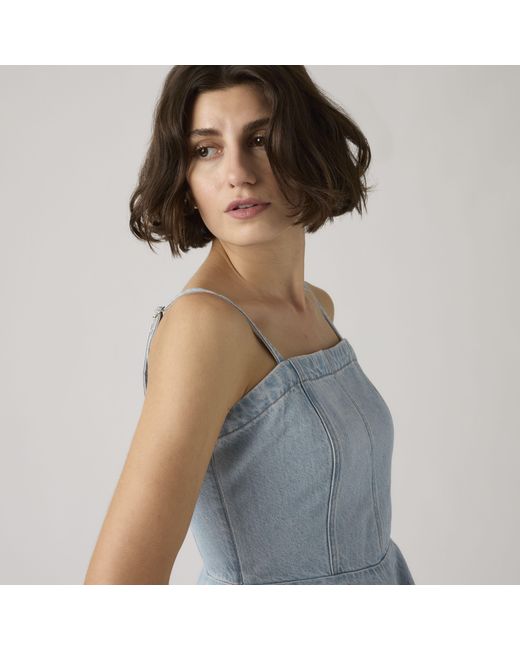 Levi's Blue Anderson Flounce Top