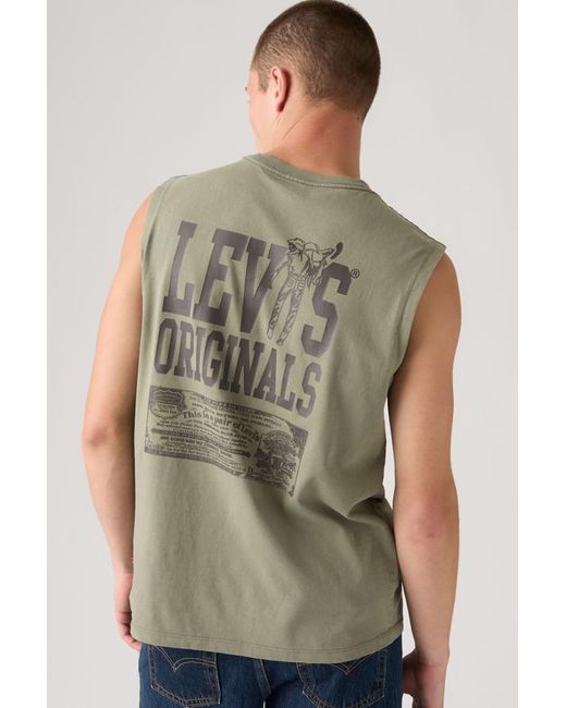 Levi's Green Graphic Muscle Tank for men