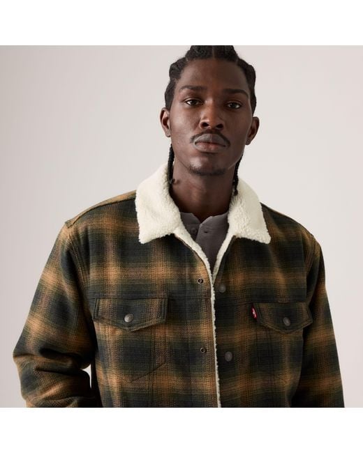 Levi's Green Relaxed Fit Trucker Jacket for men