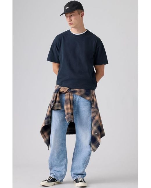Levi's Blue Baggy Barrel Jeans for men