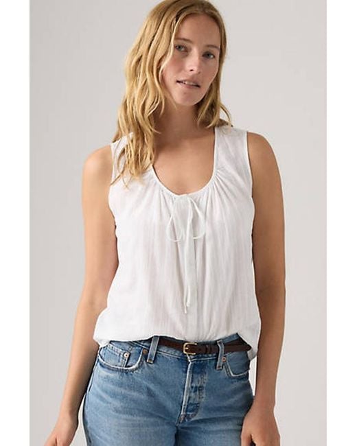 Levi's White Luella Blouse
