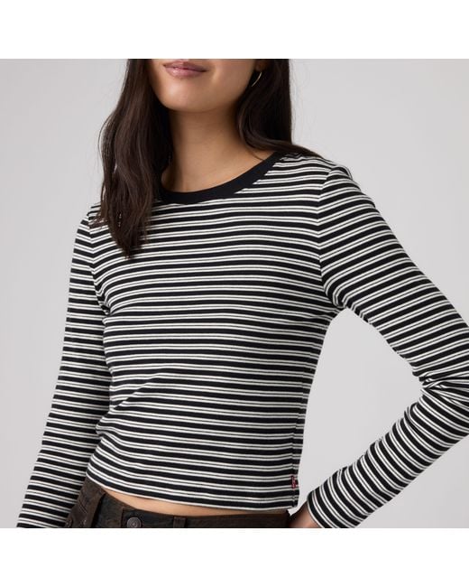 Levi's Gray Essential Baby Long Sleeve Tee