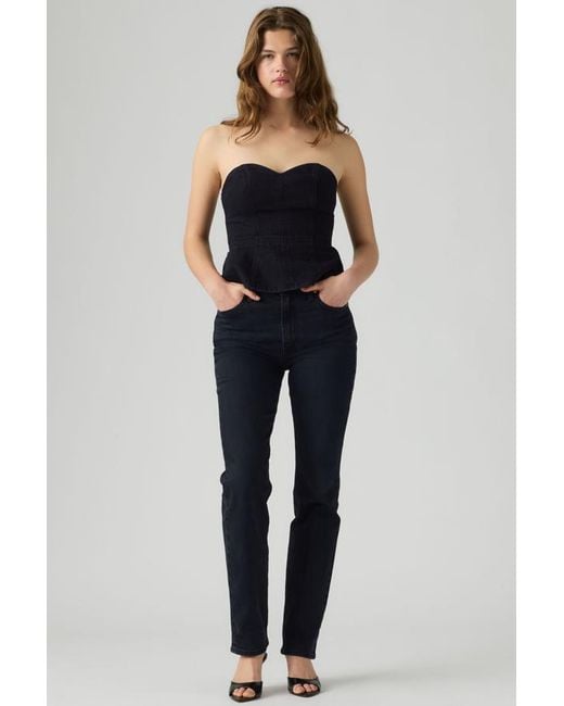 Levi's Blue Ribcage Slim Jeans