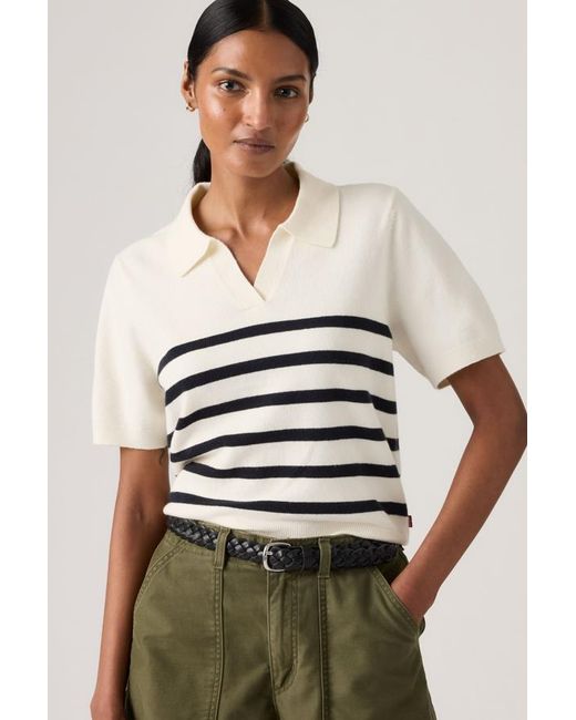 Levi's White Super Soft Polo Sweater