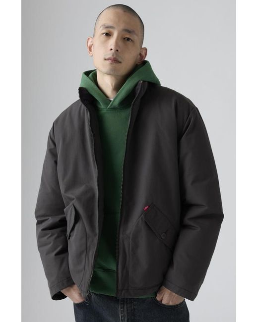 Levi's Briggs Kort Pufferjack in het Gray voor heren